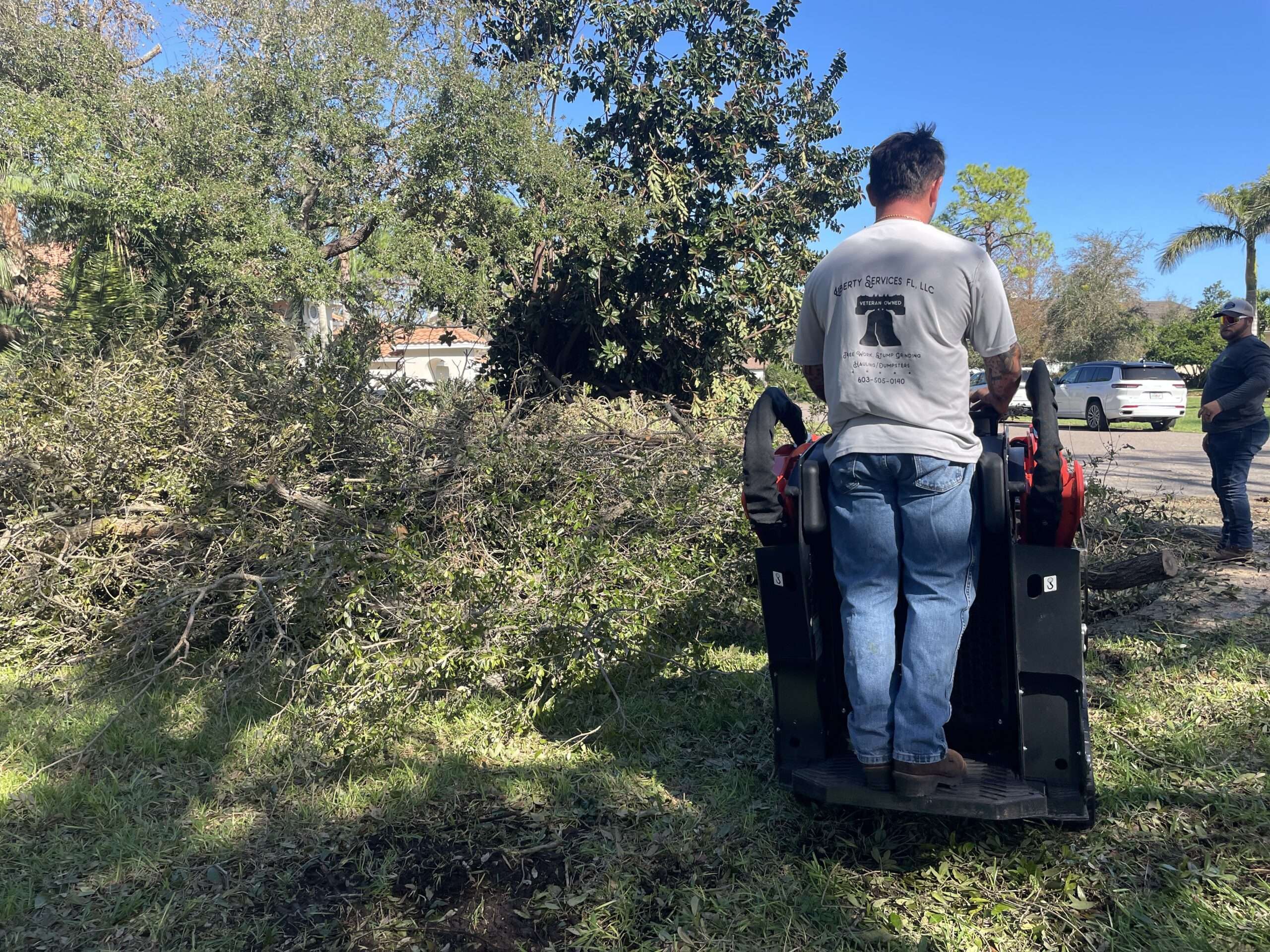 Skid-steer tree removal