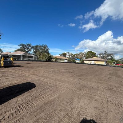 Soil grading site for house pad