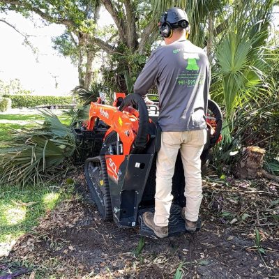 Brush clearing with Liberty Tree and Land Services at a residential property.
